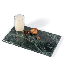 Natural Marble Vanity Tray, 11" x 7" Marble Slab Candle Plate Marble Tray for