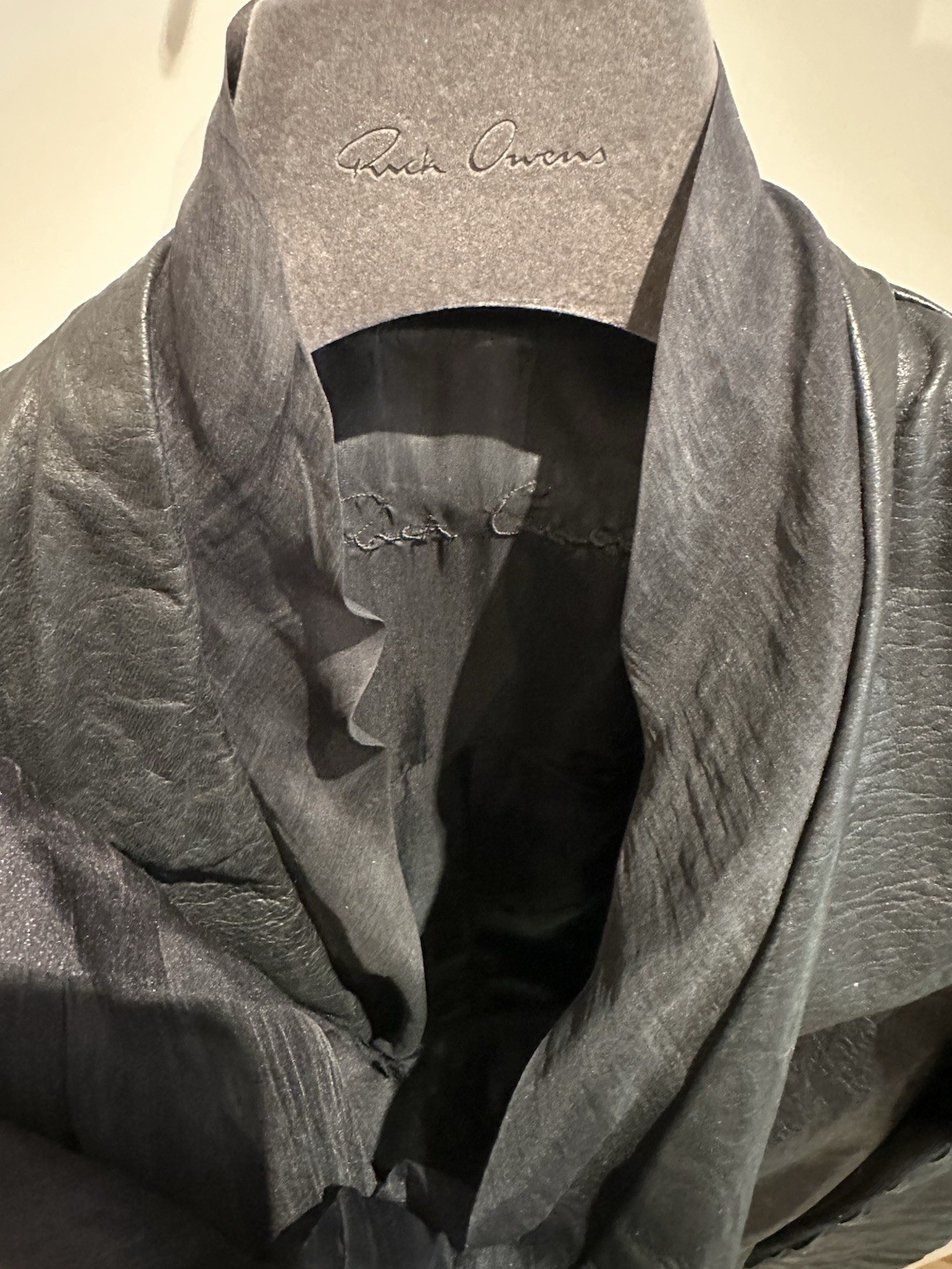 rick owens leather jacket