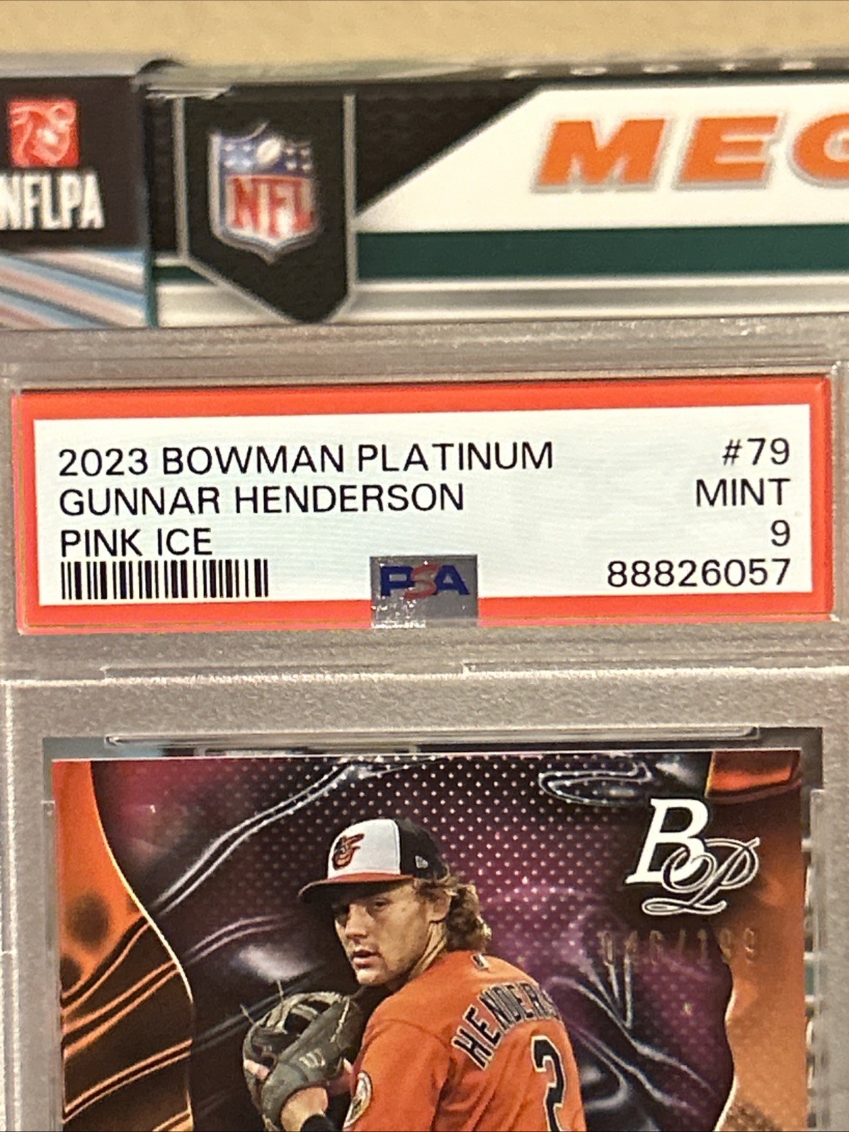 Gunnar Henderson 2023 Bowman Platinum RC Pink Ice #78 PSA 9 (small Scratch) view 4