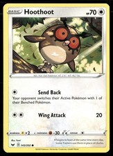 Hoothoot Normal Common SWSH01: Sword & Shield Base Set 143/202 NM