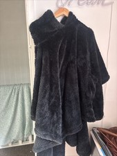 Cozee Home Velvetsoft Cable Cape Wrap With Hood