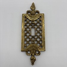 Ancien interrupteur de lumière en laiton style victorien couvercle plaque couvercle prise Japon