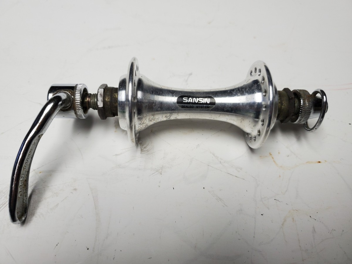 Vintage 80's Sansin 5345 32 Hole Quick Release Front Bicycle Hub