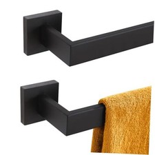 24-Inch Single Towel Bar, Bathroom Kitchen Towel 24-Inch 2 Pack Matte Black