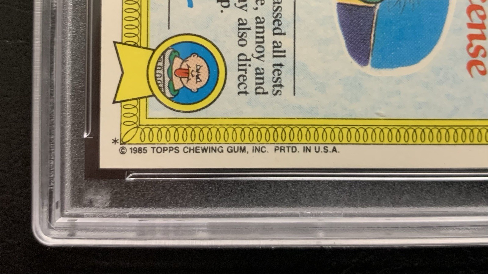 1985 Garbage Pail Kids OS1 Stinky Stan 22b PSA 10 GEM MINT-RARE GLOSSY CARD! TWT view 3