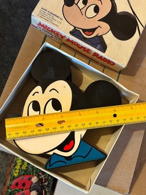 Vintage Disney Mickey Mouse AM Portable Radio with Box | eBay
