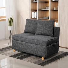 4-in-1 Convertible Sofa Bed Pull Out Couch Sofa Chair w/ 5 Adjustable Backrests