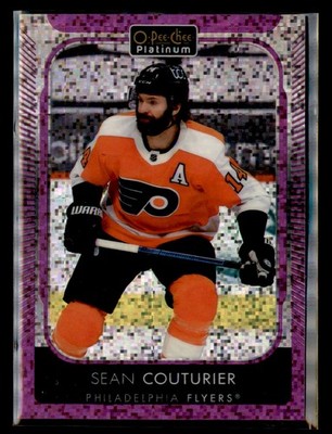 2021-22 O-Pee-Chee Platinum #25 Sean Couturier Violet-Pixels #/299
