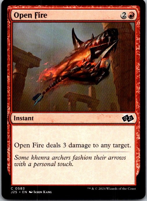 Open Fire 583 Common Foundations Jumpstart Magic: The Gathering Near Mint