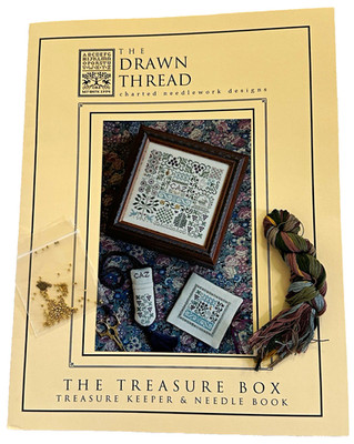 The Drawn Thread The Treasure Box Chart w/ Thread, Beads, Charms New Free Ship