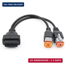 4pin 6pin Motorcycle OBD2 Diagnostic Adapter Cable 4pin 6pin 2 in 1 Fit for Harl