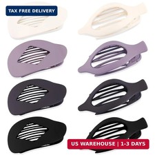 8PCS Flat Hair Clips for Women - Non - Slip Flat Claw Clips for Thick/Thin Hair,