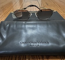 Carolina Lemke Geometric Gold Metal Sunglasse...