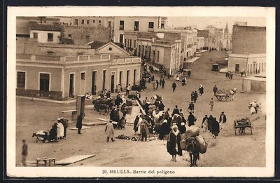 Melilla, Barrio del poligono, Ansichtskarte 1936 