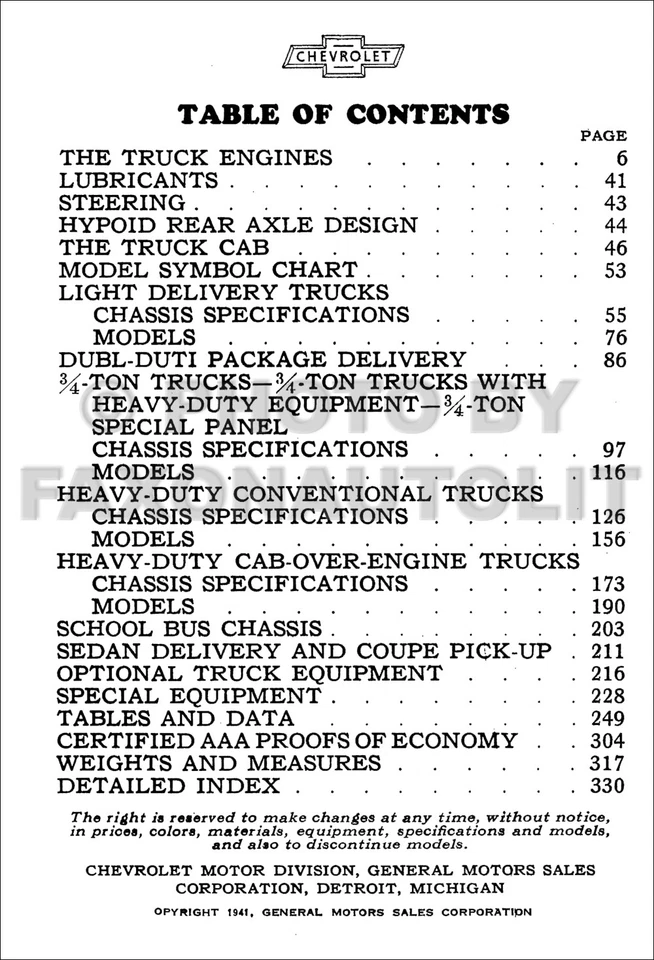 Chevrolet Truck 1942 libro de datos de ventas original concesionario álbum de datos opciones especificaciones Foto 2 de 2