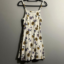 Old Navy Floral Smocked Square Neck Dress #207422 NWT! M Medium Tall MT