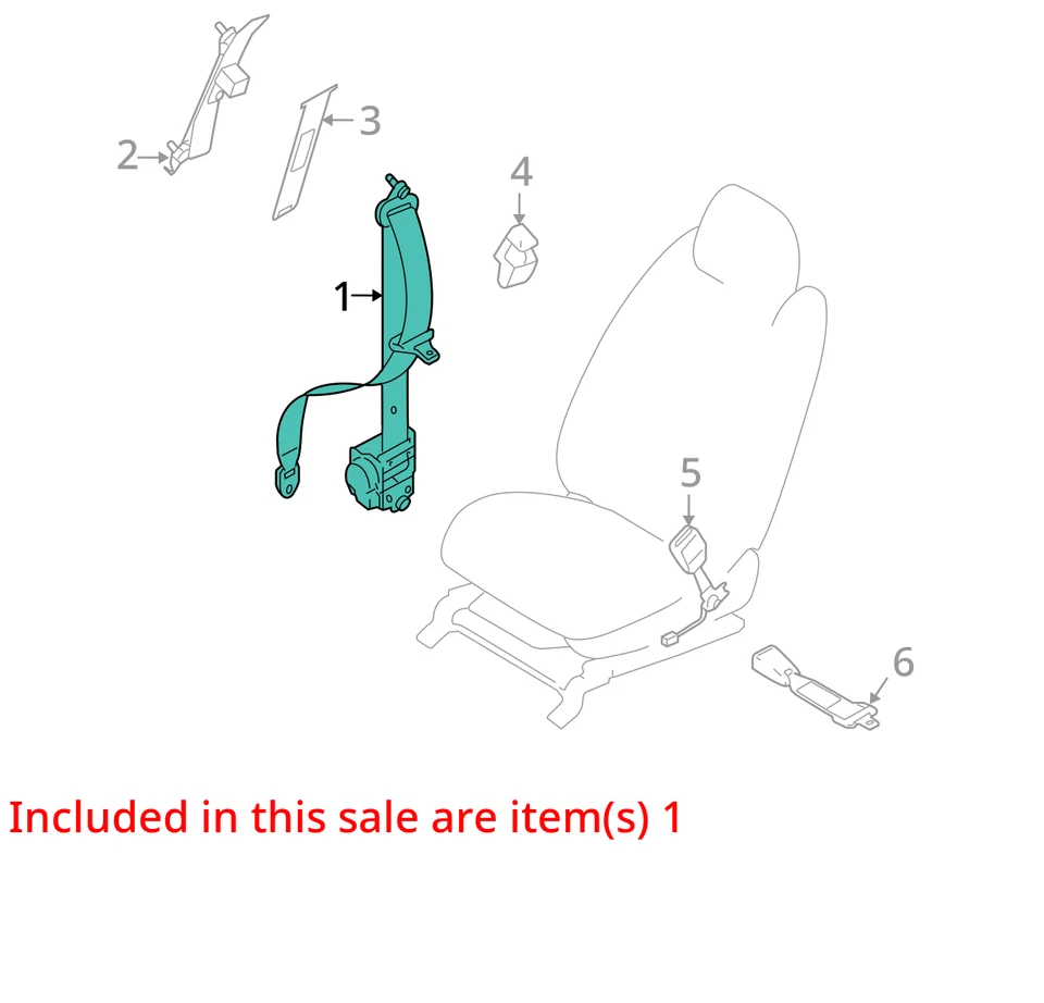 Cinturón de seguridad delantero cubo asiento pasajero retractor se adapta a 10-12 MAZDA CX-7 1626534 Foto 3 de 4