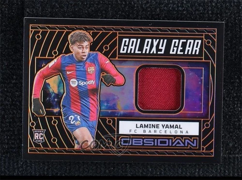 2023 Panini Obsidian Galaxy Gear Electric Etch Orange /99 Lamine Yamal Rookie RC