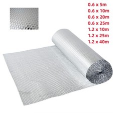 0.6m1.2m Wide Aluminum Insulation Roll Double Foil Single Layer Air Bubble Wrap