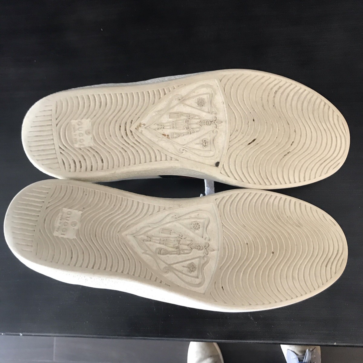 Gucci Ace Classic White Leather Low Top Sneakers Stripe Logo