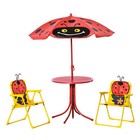 Garden Picnic Kids Table and Chair Set Outdoor for Patio Backyard Toddler 3-6 Yr