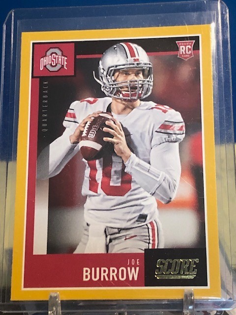2020 PANINI SCORE JOE BURROW GOLD RC ROOKIE CINCINNATI BENGALS MD