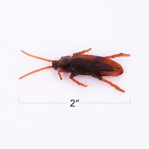 100 Prank Cockroaches Realistic Cock Roach Plastic Fake Creepy Bugs Gag Toy Joke - Picture 5 of 7