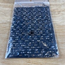 Authentic Chanel Logo Black Metal Button W Tweed Fabric Swatch