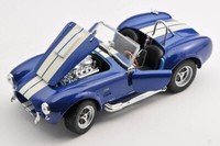 Blitz Versand Ford Shelby Cobra 427 Sc 1965 Blau Welly Modell Auto 1:24 Neu Box