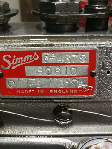 Bomba de inyección de combustible diésel Simms SPE6BN80S536 P4375 - Imagen 8 de 8