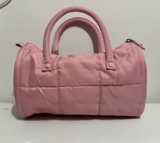 2 FOR 1: SHISEIDO Pink Cosmetic Makeup Bag AND Black Makeup Bag with Gold Accent