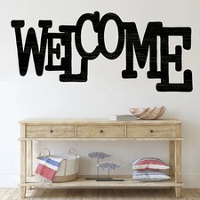 Welcome cut out Wood plaque sign,wood Crafts,Craft supply, home decor