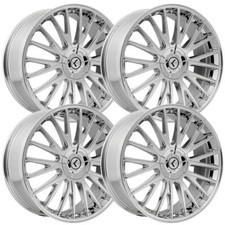 Set-4 Kraze Double Down 17x8 5x1085x114.3 38mm Chrome Wheels Rims 17 Inch