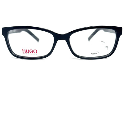 Hugo Boss Eyeglasses Frame HG 1016 OIT 53-16-145 Glossy Black Flex Hinge H15628