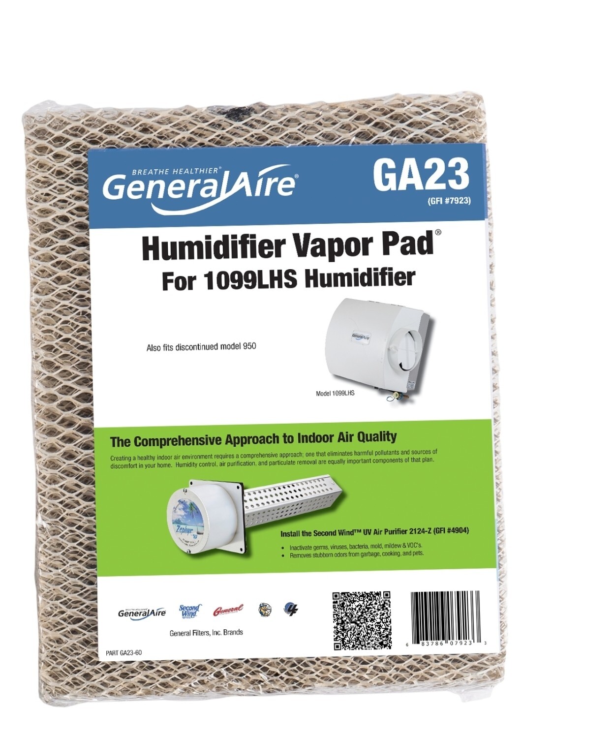GeneralAire GA23 (4 Pack) - Humidifier Vapor Pad for 1099LHS Humidifier