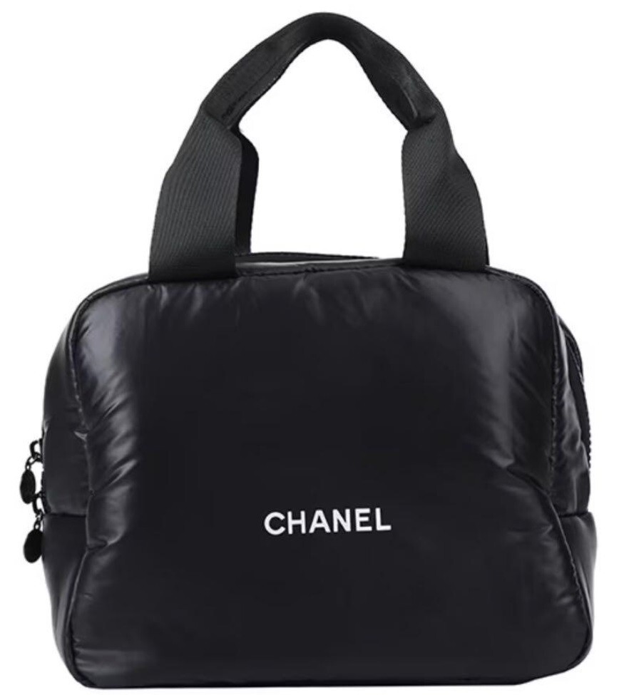CHANEL Novelties Cosmetics Mini Bag vanity bag Pouch Black Limited mini
