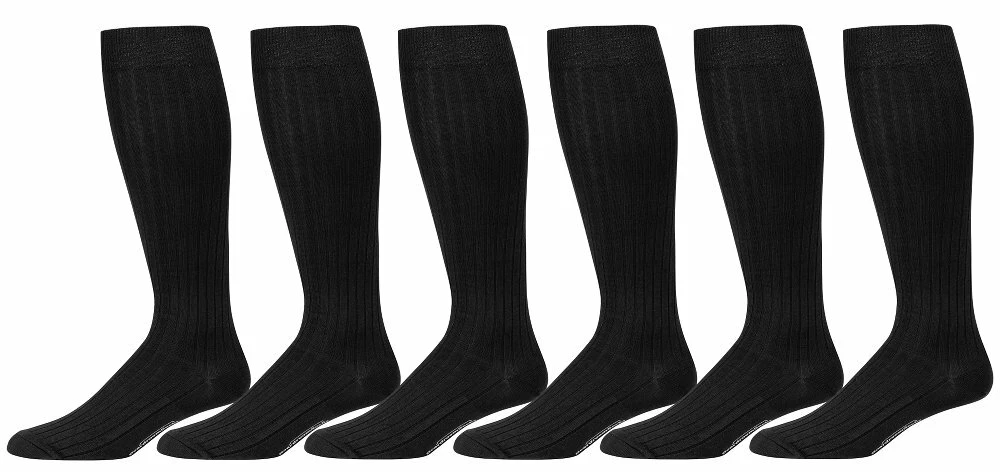 6 Pairs Men's Dress Socks, Cotton Knee High Over the Calf Luxury Dress Socks
Opens in a new window o