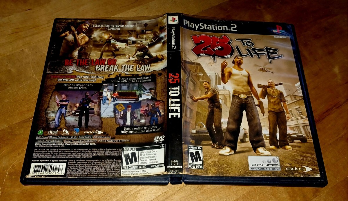25 TO LIFE SONY PLAYSTATION 2 PS2 w/CASE INSERT GAME/CD 25 TO LIFE SONY PLAYSTATION 2 PS2 w/CASE INSERT GAME/CD