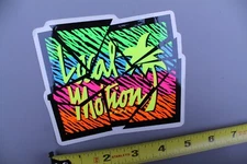 LOCAL MOTION Hawaii Surfboards Aloha Neon 80's Yellow Orange LM1 Surfing STICKER
