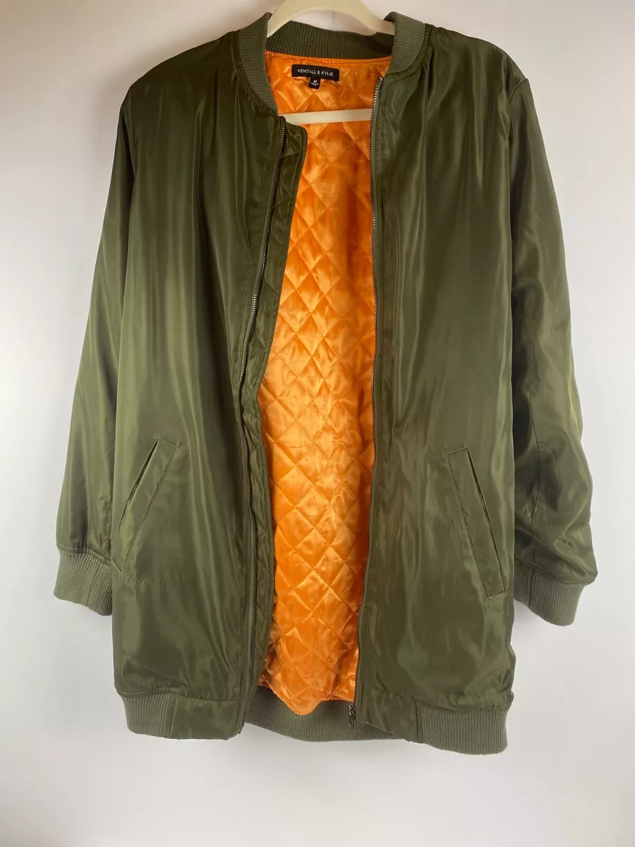 Kendall and kylie green bomber deals jacket