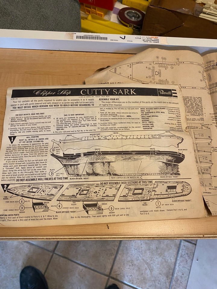 REVELL LARGE SCALE MODEL SHIP CUTTY SARK CLIPPER H-399 | eBay