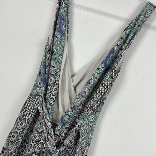 Anthropologie Elevenses Jumpsuit Womens Size Medium Tie Waist Paisley - Picture 9 of 11