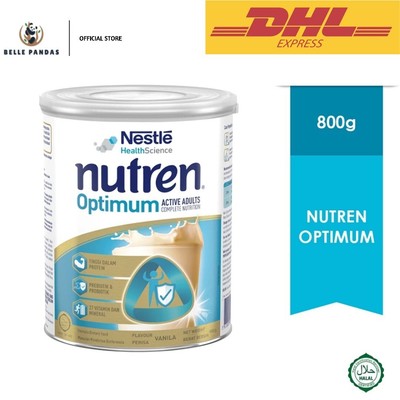 1 X Nestle Nutren Optimum Complete Nutrition Milk Vanilla Flavor 800g +DHL FREE