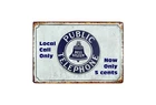 Public Telephone Only 5 Cents  Tin Sign up to 12x 18" Vintage Advertising