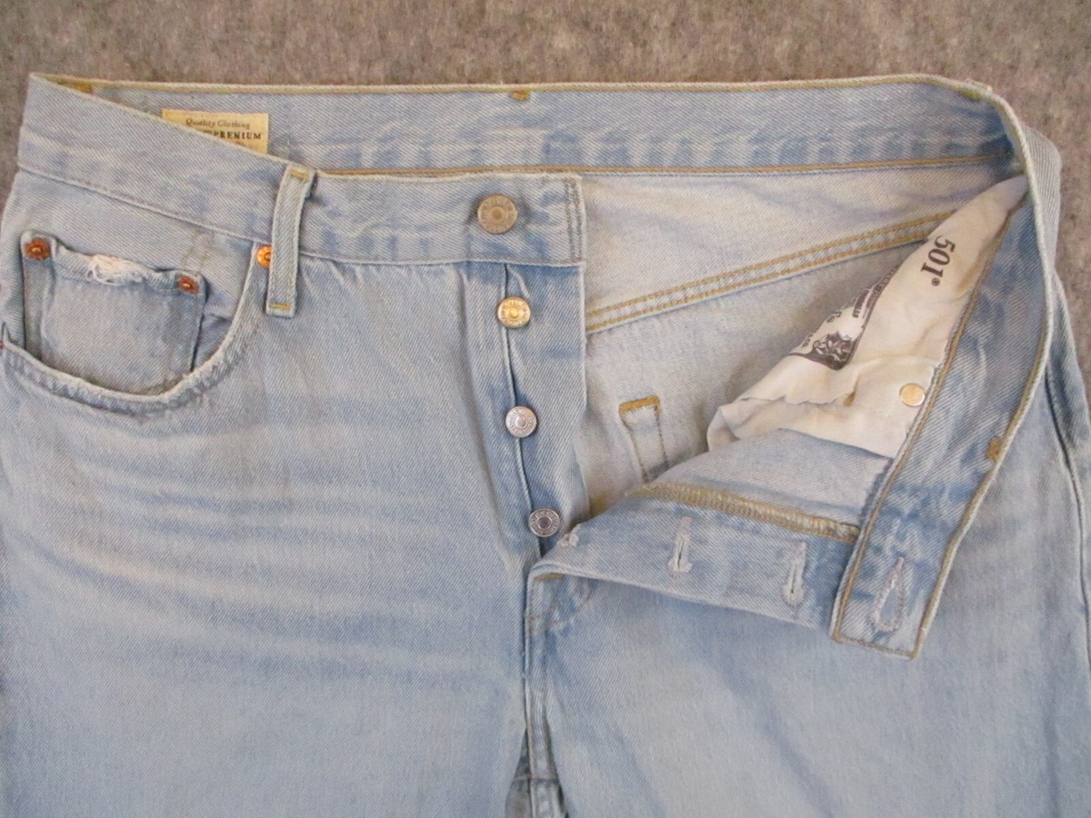 Levis 501 Big E Jeans Mens 29x30 Blue Denim 90s Straight Leg