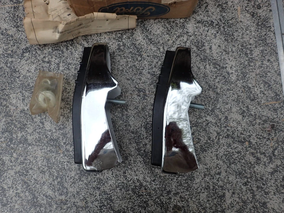 Ford Galaxie 1970 kit de protección de parachoques trasero, ¡nuevo en stock! D0AZ-17984-A protectores LTD Foto 4 de 4