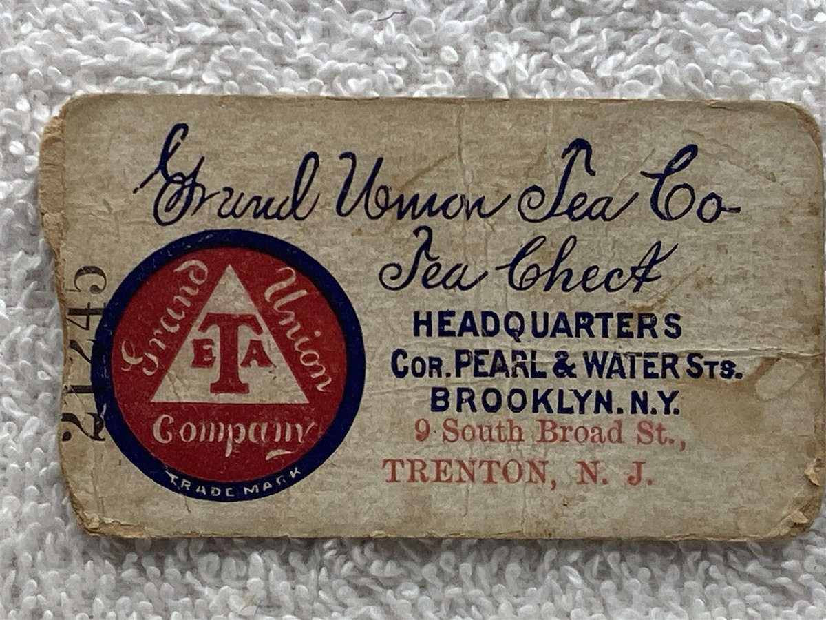 1910&rsquo;s 1920&rsquo;s 1930&rsquo;s Grand Union Tea Company Trenton NJ Ticket 