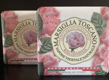 lot 2 Nesti Dante Marsiglia Toscano Triple Milled Vegetal Rosa Centifolia 200g/