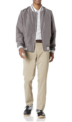Amazon Essentials Men's Classic Fit Stretch Khaki Brown 34W x 30L