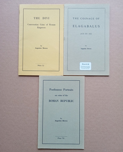 Divi/Posthumus Portraits/Elagabalus - Augustus Brown lot of 3 Roman coin books